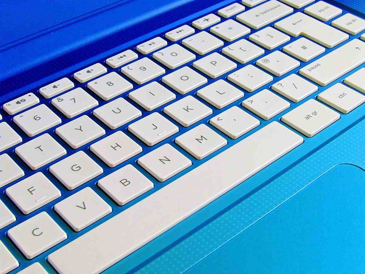 clavier d'ordinateur portable, clavier d'ordinateur, clavier blanc